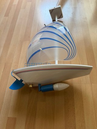 Lampada nautica vela blu e bianca