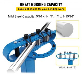 Dobladora Compacta de Metal Manual Tipo Piso 7 Matrices 1-3" Fabricación Pedestal de Metal Mango Sólido Montable Telescópico Tubo de Mango de 117.2 cm para Dar Forma a Acero, Hierro, Hierro Forjad...