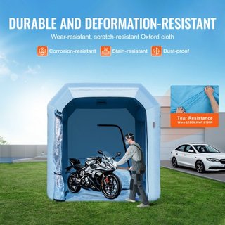 Cabina de Pintura Inflable, 9.8 x 8.2 x 8.2 pies/3 x 2.5 x 2.5 m Cabina de Spray Inflable, con Soplador Potente de 550W y Sistema de Filtro de Aire, Cabina de Pintura Portátil para Motocicleta, Bi...