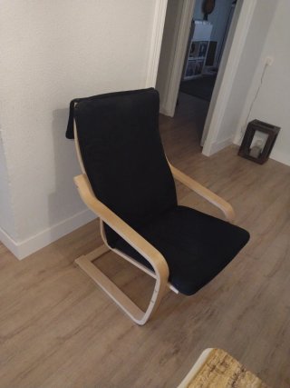 Poltrona Poäng IKEA Nero in Legno
