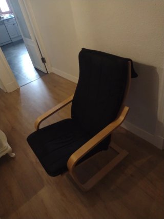 Poltrona Poäng IKEA Nero in Legno