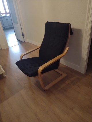Poltrona Poäng IKEA Nero in Legno