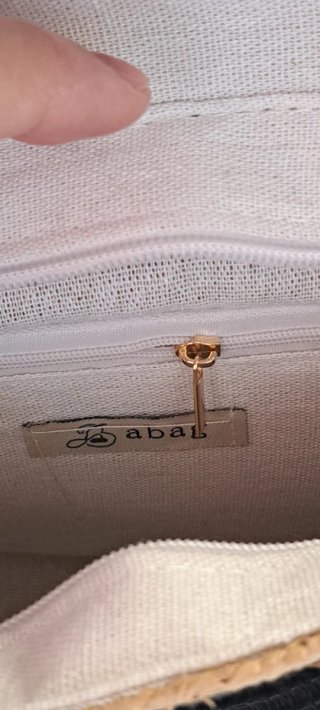 Bolso de mano abag beige y negro