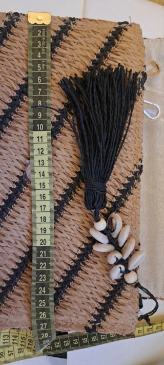Bolso de mano abag beige y negro
