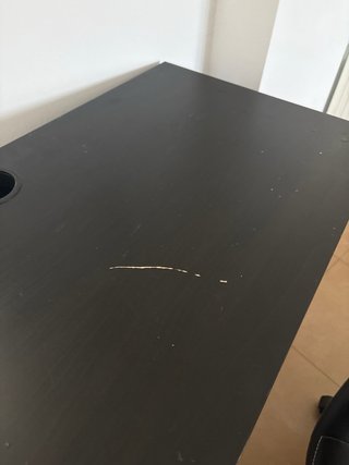 Escritorio Negro Madera y Metal