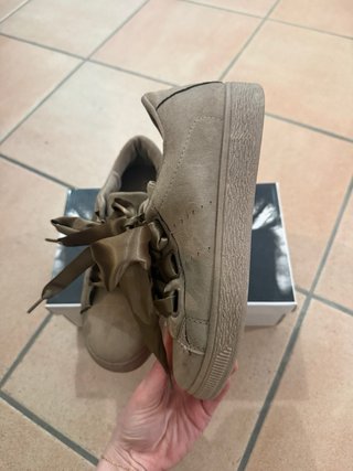 Scarpe beige/marrone con fiocco
