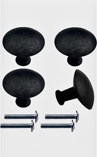 Maniglie nere in metallo Ikea per comodini e tavolini