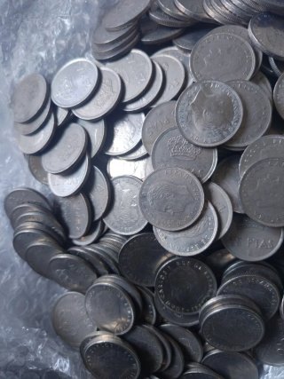 Lote 100 monedas 25 pesetas Rey Juan Carlos I