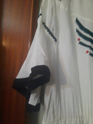 Vestido blanco bordado talla S