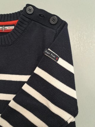 Maglietta a righe blu navy taglia 6