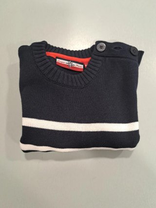 Maglietta a righe blu navy taglia 6