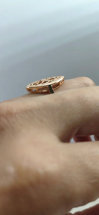 Anillo de Plata 925, laminado en oro 14 kl