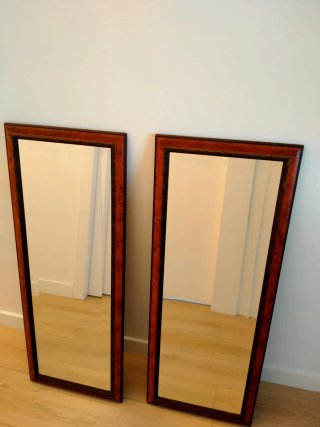 2 Espejos Rectangulares Madera