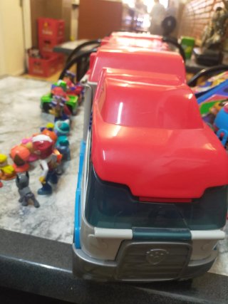 Camión Patrulla Canina + Figuras + Gorras + Estuch