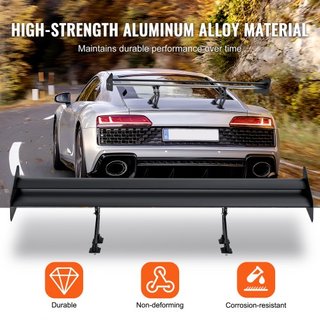 Spoiler Trasero Universal Estilo GT Alerón Ajustable para Maletero Coche de Carreras 53.1"/135 cm