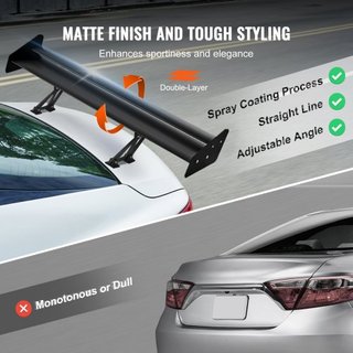 Spoiler Trasero Universal Estilo GT Alerón Ajustable para Maletero Coche de Carreras 53.1"/135 cm