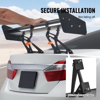 Spoiler Trasero Universal Estilo GT Alerón Ajustable para Maletero Coche de Carreras 53.1"/135 cm