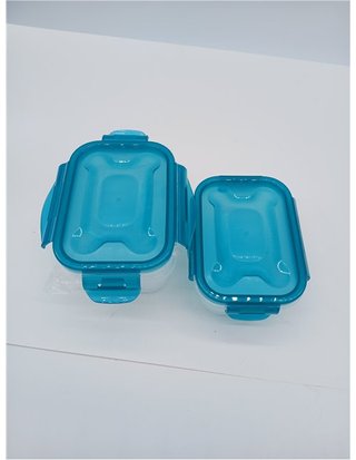 Amazon Basics Contenedores herméticos sellados con Tapa de plástico sin BPE - apilables y Aptos para frigorífico/congelador - para