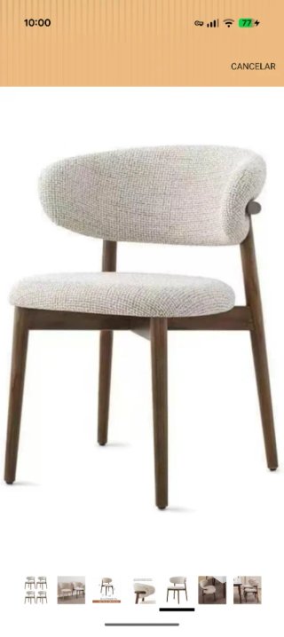 2 Sedie imbottite in noce (beige)