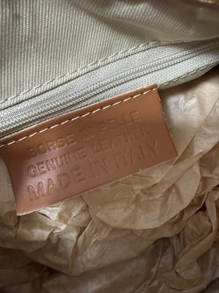 Borsa secchiello vera pelle e rafia
