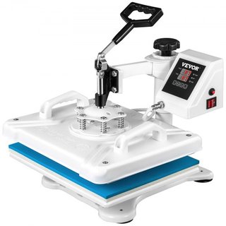 Prensa de Calor 30.5 x 38.1 cm 5 En 1 Prensa de Calor 1250W Máquina de Prensa de Calor Swing Away Prensa de Calor Blanca Impresora de Sublimación para Camisetas Transferencia Rotación de 360 Grado...