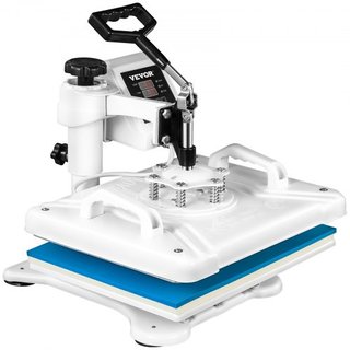 Prensa de Calor 30.5 x 38.1 cm 5 En 1 Prensa de Calor 1250W Máquina de Prensa de Calor Swing Away Prensa de Calor Blanca Impresora de Sublimación para Camisetas Transferencia Rotación de 360 Grado...