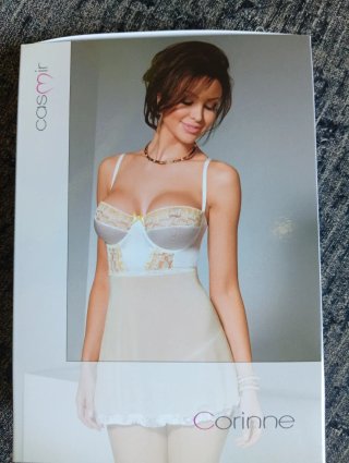 Babydoll sexy crema L/XL