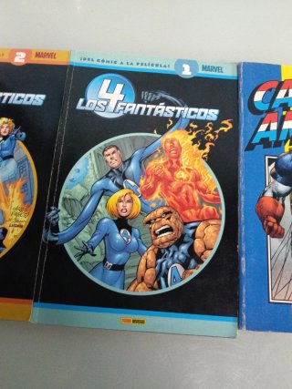 Comics de los 4 fantásticos y el capitan america