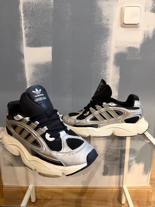 Adidas Zapatillas Negras y Plateadas