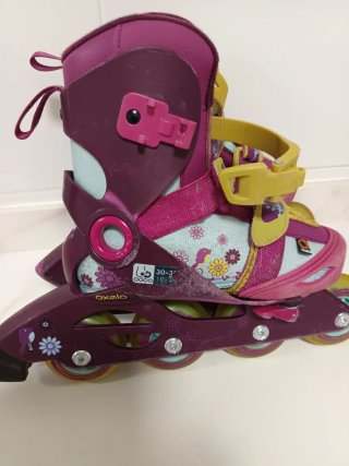Patines Oxelo Talla 30-32 Morado/Azul
