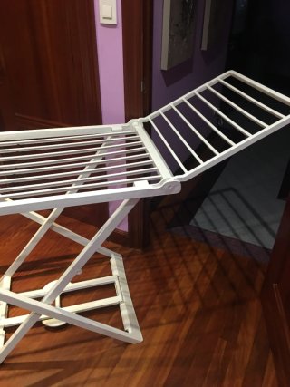 Tendedero plegable blanco