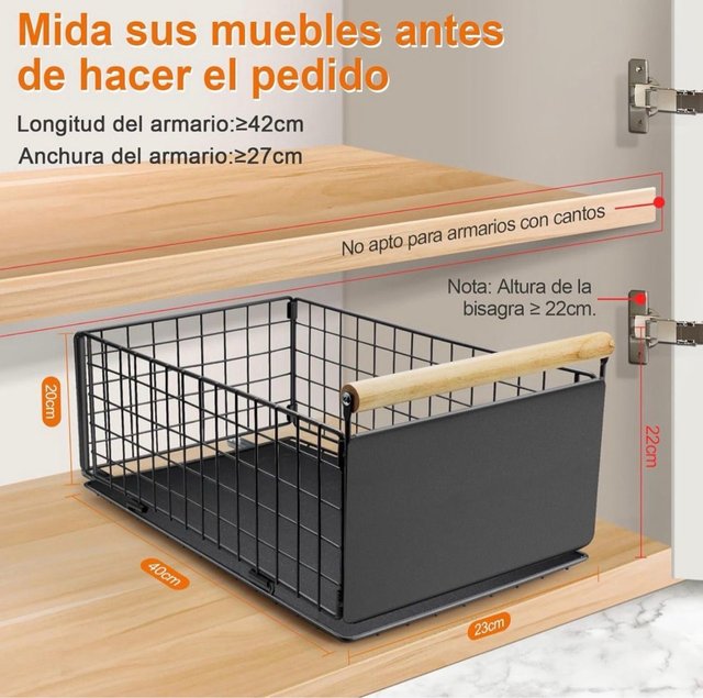 Pack 2 Cajones Cocina Extraíbles