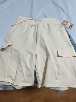 Lote 3 pantalones cortos: beige y azul