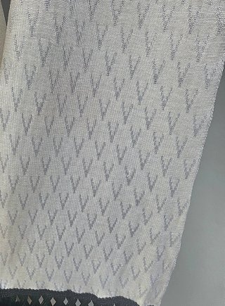 Sciarpina Valentino V Monogram Nero/Bianco