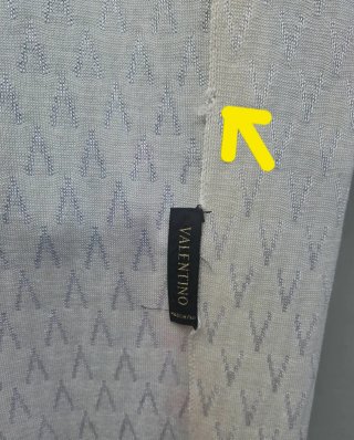 Sciarpina Valentino V Monogram Nero/Bianco