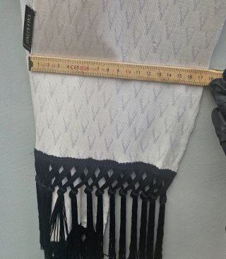 Sciarpina Valentino V Monogram Nero/Bianco