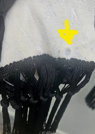 Sciarpina Valentino V Monogram Nero/Bianco