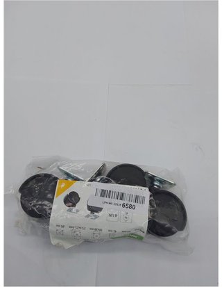 Amig - Confezione da 4 ruote per mobili mod. 1500 | Con piastra in acciaio | Misura: Ø 45 mm | Carico massimo per ruota: 45 kg | Fabbrica