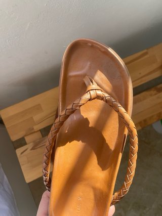 Sandalias de piel Zara Home marrones