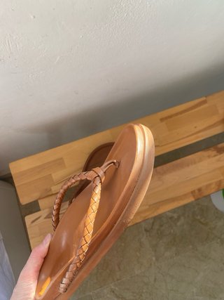 Sandalias de piel Zara Home marrones
