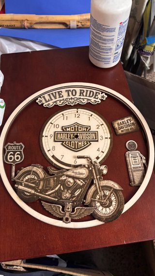 Reloj Harley Davidson Route 66 Madera Laser