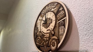Reloj Harley Davidson Route 66 Madera Laser