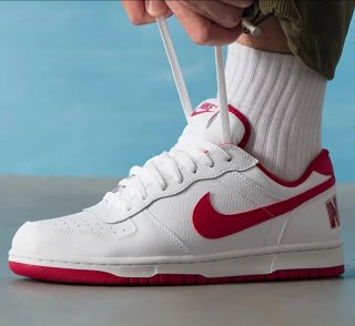 Nike Uomo Scarpe Retro Bianche Rosse