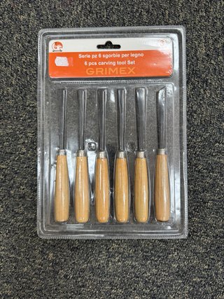 Set 6 Sgorbie per Legno GRIMEX