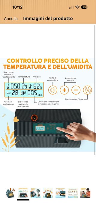 Incubatrice Okkobi M10 Nuova