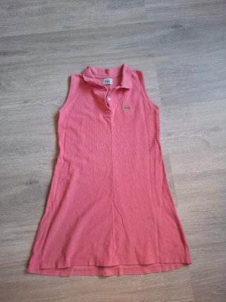 Vestido Polo Sin Mangas Lacoste Rosa