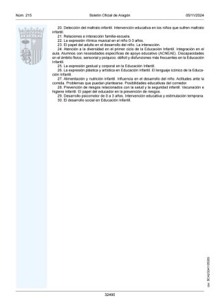 Temario oposiciones educacion infantil