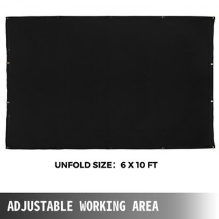 Manta de Soldadura 1.8x3.05 m Manta de Fibra de Vidrio Manta Ignífuga de Alta Resistencia para Fácil Colgado y Protección contra Chispas y Salpicaduras