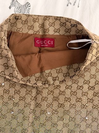 MinifaldaGucci brillante beige/dorada Talla S 34cm
