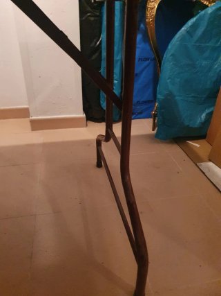 Mesa plegable industrial vintage de hierro